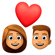 💑🏽 Emoji Pareja Enamorada, Tono De Piel Medio en Facebook 4.0.