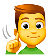 Emoji 🧏‍♂️ Uomo Con Problemi Di Udito su Facebook 4.0.