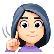 Emoji 🧏🏻‍♀️ Donna Con Problemi Di Udito: Carnagione Chiara su Facebook 4.0.