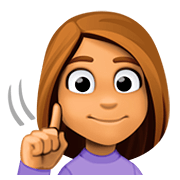 Emoji 🧏🏽‍♀️ Donna Con Problemi Di Udito: Carnagione Olivastra su Facebook 4.0.