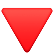 🔻 Emoji rotes Dreieck mit der Spitze nach unten Facebook 4.0.