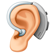 🦻🏼 Emoji Ohr mit Hörhilfe: mittelhelle Hautfarbe Facebook 4.0.