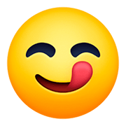 Emoji 😋 Faccina Che Si Lecca I Baffi su Facebook 4.0.
