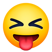 Emoji 😝 Faccina Con Un Gran Sorriso Che Mostra La Lingua su Facebook 4.0.