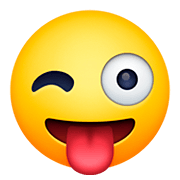 😜 Emoji Cara Sacando La Lengua Y Guiñando Un Ojo en Facebook 4.0.