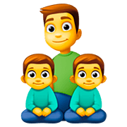 Emoji 👨‍👦‍👦 Famiglia: Uomo, Bambino E Bambino su Facebook 4.0.