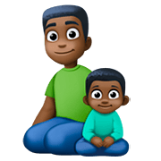 👨🏿‍👦🏿 Emoji Família - Homem, Menino: Pele Escura na Facebook 4.0.