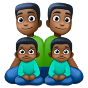 👨🏿‍👨🏿‍👦🏿‍👦🏿 Emoji Familia - Hombre, Hombre, Niño, Niño: Tono De Piel Oscuro en Facebook 4.0.