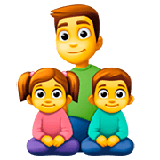 👨‍👧‍👦 Emoji Familie: Mann, Mädchen und Junge Facebook 4.0.