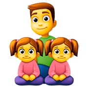 👨‍👧‍👧 Emoji Familia: Hombre, Niña, Niña en Facebook 4.0.