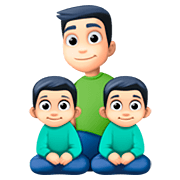 Emoji 👨🏻‍👦🏻‍👦🏻 Famiglia - Uomo, Bambino, Bambino: Carnagione Chiara su Facebook 4.0.