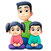 👨🏻‍👧🏻‍👦🏻 Emoji Familie - Mann, Mädchen, Junge: helle Hautfarbe Facebook 4.0.
