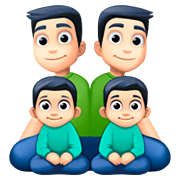 👨🏻‍👨🏻‍👦🏻‍👦🏻 Emoji Familia - Hombre, Hombre, Niño, Niño: Tono De Piel Claro en Facebook 4.0.