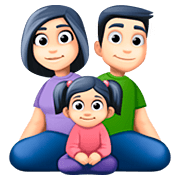👨🏻‍👩🏻‍👧🏻 Emoji Familia - Hombre, Mujer, Niña: Tono De Piel Claro en Facebook 4.0.