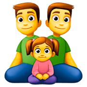 👨‍👨‍👧 Emoji Familie: Mann, Mann und Mädchen Facebook 4.0.