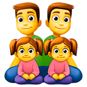 👨‍👨‍👧‍👧 Emoji Familia: Hombre, Hombre, Niña, Niña en Facebook 4.0.