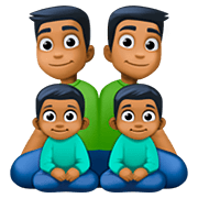 👨🏾‍👨🏾‍👦🏾‍👦🏾 Emoji Familie - Mann, Mann, Junge, Junge: mitteldunkle Hautfarbe Facebook 4.0.