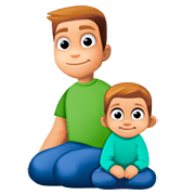 Emoji 👨🏼‍👦🏼 Famiglia - Uomo, Bambino: Carnagione Abbastanza Chiara su Facebook 4.0.