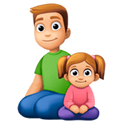 Emoji 👨🏼‍👧🏼 Famiglia - Uomo, Bambina: Carnagione Abbastanza Chiara su Facebook 4.0.