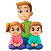 👨🏼‍👧🏼‍👦🏼 Emoji Familie - Mann, Mädchen, Junge: mittelhelle Hautfarbe Facebook 4.0.