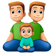 👨🏼‍👨🏼‍👦🏼 Emoji Familie - Mann, Mann, Junge: mittelhelle Hautfarbe Facebook 4.0.