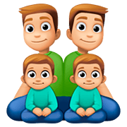 👨🏼‍👨🏼‍👦🏼‍👦🏼 Emoji Familia - Hombre, Hombre, Niño, Niño: Tono De Piel Claro Medio en Facebook 4.0.