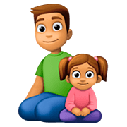 👨🏽‍👧🏽 Emoji Familie - Mann, Mädchen: mittlere Hautfarbe Facebook 4.0.