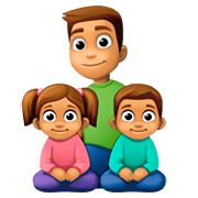 👨🏽‍👧🏽‍👦🏽 Emoji Familia - Hombre, Niña, Niño: Tono De Piel Medio en Facebook 4.0.