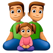 👨🏽‍👨🏽‍👧🏽 Emoji Familia - Hombre, Hombre, Niña: Tono De Piel Medio en Facebook 4.0.