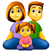 👨‍👩‍👧 Emoji Familie: Mann, Frau und Mädchen Facebook 4.0.