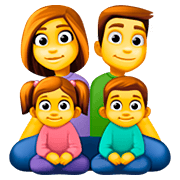 👨‍👩‍👧‍👦 Emoji Familie: Mann, Frau, Mädchen und Junge Facebook 4.0.