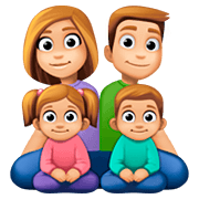 👪🏼 Emoji Familia, Tono De Piel Claro Medio en Facebook 4.0.