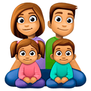 👪🏽 Emoji Familia, Tono De Piel Medio en Facebook 4.0.