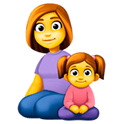 Emoji 👩‍👧 Famiglia: Donna E Bambina su Facebook 4.0.