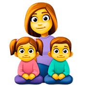 👩‍👧‍👦 Emoji Familia: Mujer, Niña, Niño en Facebook 4.0.