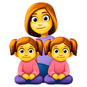 👩‍👧‍👧 Emoji Familia: Mujer, Niña, Niña en Facebook 4.0.