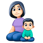 👩🏻‍👦🏻 Emoji Familia - Mujer, Niño: Tono De Piel Claro en Facebook 4.0.