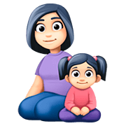 👩🏻‍👧🏻 Emoji Familia - Mujer, Niña: Tono De Piel Claro en Facebook 4.0.