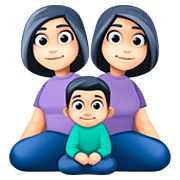 👩🏻‍👩🏻‍👦🏻 Emoji Familia - Mujer, Mujer, Niño: Tono De Piel Claro en Facebook 4.0.