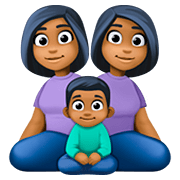Emoji 👩🏾‍👩🏾‍👦🏾 Famiglia - Donna, Donna, Bambino: Carnagione Abbastanza Scura su Facebook 4.0.