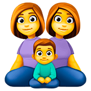 👩‍👩‍👦 Emoji Familia: Mujer, Mujer, Niño en Facebook 4.0.