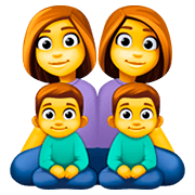 👩‍👩‍👦‍👦 Emoji Familie: Frau, Frau, Junge und Junge Facebook 4.0.