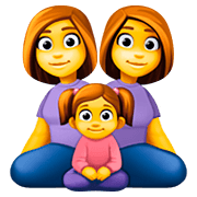 👩‍👩‍👧 Emoji Familia: Mujer, Mujer, Niña en Facebook 4.0.