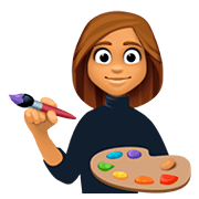 Emoji 👩🏽‍🎨 Artista Donna: Carnagione Olivastra su Facebook 4.0.