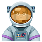👩🏿‍🚀 Emoji Astronautin: dunkle Hautfarbe Facebook 4.0.