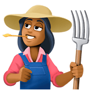 👩🏾‍🌾 Emoji Agricultora: Tono De Piel Oscuro Medio en Facebook 4.0.