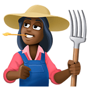 👩🏿‍🌾 Emoji Agricultora: Tono De Piel Oscuro en Facebook 4.0.