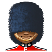 💂🏿‍♀️ Emoji Guarda Mulher: Pele Escura na Facebook 4.0.