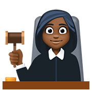 Emoji 👩🏿‍⚖️ Giudice Donna: Carnagione Scura su Facebook 4.0.