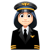👩🏻‍✈️ Emoji Piloto Mujer: Tono De Piel Claro en Facebook 4.0.